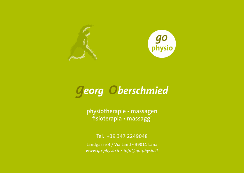 GO Physio - Georg Oberschmied - Physiotherapie und Massagen - Tel. +393472249048